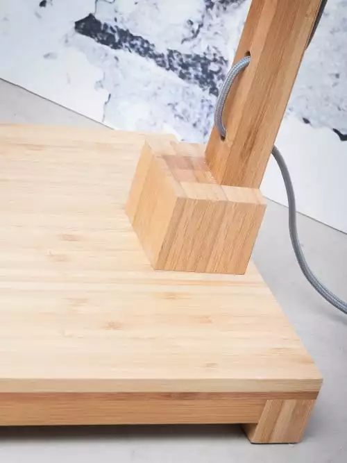 Good & Mojo Lampadaires Lampadaire En Bambou Abat-jour En Lin Gris Clair, H. 174cm 2 Good & Mojo Lampadaires Lampadaire En Bambou Abat-jour En Lin Gris Clair, H. 174cm – Image 2