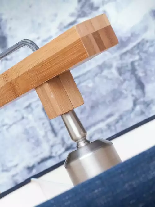 Good & Mojo Lampadaires Lampadaire En Bambou Abat-jour En Lin Gris Clair, H. 174cm 3 Good & Mojo Lampadaires Lampadaire En Bambou Abat-jour En Lin Gris Clair, H. 174cm – Image 3