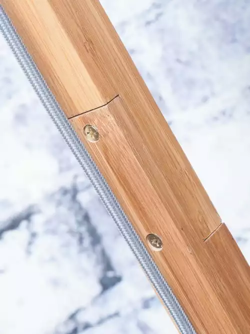 Good & Mojo Lampadaires Lampadaire En Bambou Abat-jour En Lin Gris Clair, H. 174cm 4 Good & Mojo Lampadaires Lampadaire En Bambou Abat-jour En Lin Gris Clair, H. 174cm – Image 4