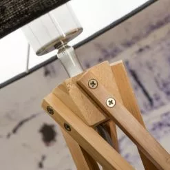 Good & Mojo Lampadaires Lampadaire En Bambou Et Lin Noir H160cm -Luminaires Soldes Boutique lampadaire en bambou et lin noir h160cm 2