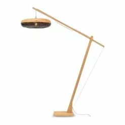 Good & Mojo Lampadaires Lampadaire En Bambou Noir H207cm