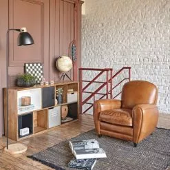 Maisons Du Monde Lampadaires Lampadaire En Bois D'acacia Et Métal Noir H162 -Luminaires Soldes Boutique lampadaire en bois d acacia et metal noir h162 1000 9 1 221196 3