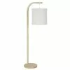Maisons Du Monde Lampadaires Lampadaire En Bois D'ailante Beige Et Abat-jour En Tissu Blanc H169