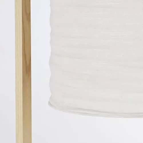 Maisons Du Monde Lampadaires Lampadaire En Bois D'ailante Beige Et Abat-jour En Tissu Blanc H169 2 Maisons Du Monde Lampadaires Lampadaire En Bois D'ailante Beige Et Abat-jour En Tissu Blanc H169 – Image 2
