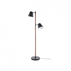 Leitmotiv Lampadaires Lampadaire En Bois Et Métal Hauteur 150 Cm Marron Et Noir