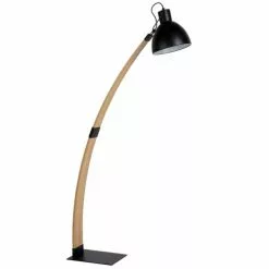 Lucide Lampadaires Lampadaire En Bois Noir -Luminaires Soldes Boutique lampadaire en bois noir 2