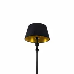 QAZQA Lampadaires Lampadaire En Bois Noir -Luminaires Soldes Boutique lampadaire en bois noir 6