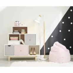 Maisons Du Monde Lampadaires Enfant Lampadaire En Hévéa Et Métal Blanc -Luminaires Soldes Boutique lampadaire en hevea et metal blanc 1000 1 5 171344 7