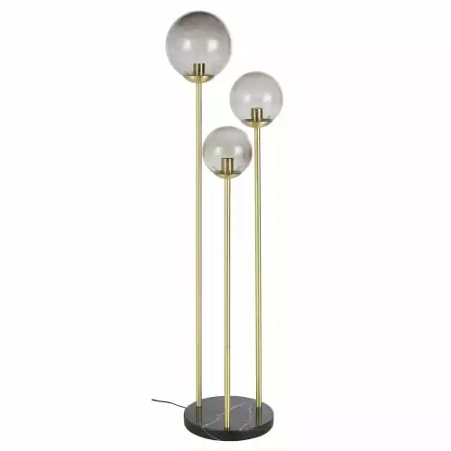 Maisons Du Monde Lampadaires Lampadaire En Marbre Noir, Tiges En Métal Doré Et Globes En Verre Teinte Fumé H155 1 Maisons Du Monde Lampadaires Lampadaire En Marbre Noir, Tiges En Métal Doré Et Globes En Verre Teinte Fumé H155