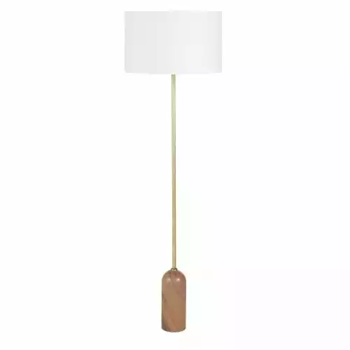 Maisons Du Monde Lampadaires Lampadaire En Marbre Rose Et Métal Doré, Abat-jour En Coton Blanc H156 1 Maisons Du Monde Lampadaires Lampadaire En Marbre Rose Et Métal Doré, Abat-jour En Coton Blanc H156