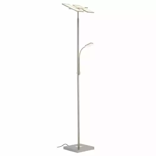 Brilliant Lampadaires Lampadaire En Métal Argenté 1 Brilliant Lampadaires Lampadaire En Métal Argenté