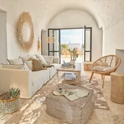 Maisons Du Monde Lampadaires Lampadaire En Métal Blanc Abat-jour En Rotin Tressé Main H181 -Luminaires Soldes Boutique lampadaire en metal blanc abat jour en rotin tresse main h181 1000 16 34 221475 2