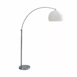 Maisons Du Monde Lampadaires Lampadaire En Métal Chromé Et Plastique Blanc H 209 Cm