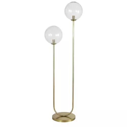 Maisons Du Monde Lampadaires Lampadaire En Métal Doré Et 2 Globes En Verre Ambré H161 1 Maisons Du Monde Lampadaires Lampadaire En Métal Doré Et 2 Globes En Verre Ambré H161
