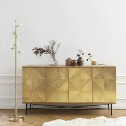 Maisons Du Monde Lampadaires Lampadaire En Métal Doré Et 6 Globes En Verre H160 -Luminaires Soldes Boutique lampadaire en metal dore et 6 globes en verre h160 1000 10 38 182488 10