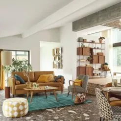 Maisons Du Monde Lampadaires Lampadaire En Métal Doré Et Abat-jour En Lin Beige -Luminaires Soldes Boutique lampadaire en metal dore et abat jour en lin beige 1000 0 14 222972 2