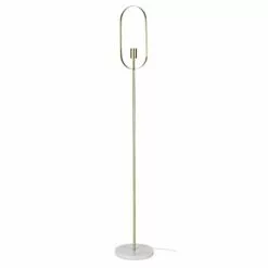 Maisons Du Monde Lampadaires Lampadaire En Métal Doré Et Marbre Blanc H160
