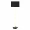 Maisons Du Monde Lampadaires Lampadaire En Métal Doré, Marbre Et Abat-jour En Velours Noirs H156