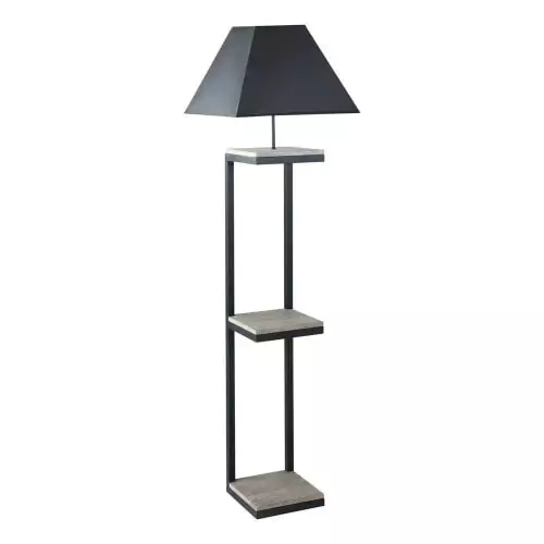 Maisons Du Monde Lampadaires Lampadaire En Métal Et Sapin Avec Abat-jour En Coton Noir H158 1 Maisons Du Monde Lampadaires Lampadaire En Métal Et Sapin Avec Abat-jour En Coton Noir H158