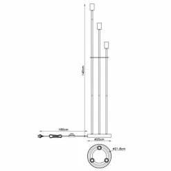 Globo Lampadaires Lampadaire En Métal Noir -Luminaires Soldes Boutique lampadaire en metal noir 30