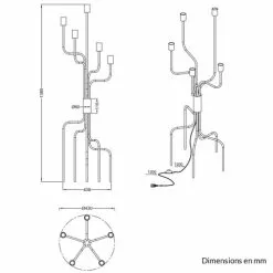 Trio Lampadaires Lampadaire En Métal Noir -Luminaires Soldes Boutique lampadaire en metal noir 42