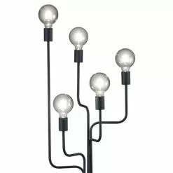 Trio Lampadaires Lampadaire En Métal Noir -Luminaires Soldes Boutique lampadaire en metal noir 43