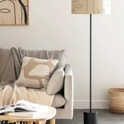 Maisons Du Monde Lampadaires Lampadaire En Métal Noir, Bois D'acacia Et Abat-jour En Coton écru à Motifs Visages H145 6 Maisons Du Monde Lampadaires Lampadaire En Métal Noir, Bois D'acacia Et Abat-jour En Coton écru à Motifs Visages H145 -Luminaires Soldes Boutique lampadaire en metal noir bois d acacia et abat jour en coton ecru a motifs visages h145 1000 2 21 221257 3