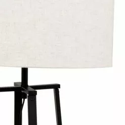 Maisons Du Monde Lampadaires Lampadaire En Métal Noir Et Abat-jour En Lin Recyclé H144 -Luminaires Soldes Boutique lampadaire en metal noir et abat jour en lin recycle h144 1000 2 11 228873 3