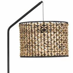 Maisons Du Monde Lampadaires Lampadaire En Métal Noir Et Fibre Végétale H162 -Luminaires Soldes Boutique lampadaire en metal noir et fibre vegetale h162 1000 5 23 180341 2