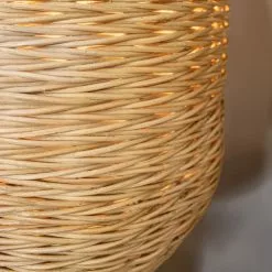 Now’s Home Lampadaires Lampadaire En Osier Pied En Métal H165 -Luminaires Soldes Boutique lampadaire en osier pied en metal h165 2