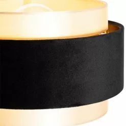 QAZQA Lampadaires Lampadaire En Tissu Noir -Luminaires Soldes Boutique lampadaire en tissu noir 7