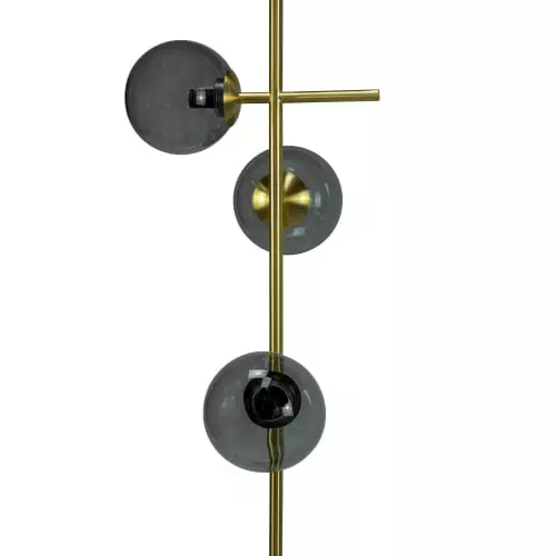 Dyberg Larsen Lampadaires Lampadaire En Verre Fumé Et Laiton, H 160 Cm D 34 Cm 3 Dyberg Larsen Lampadaires Lampadaire En Verre Fumé Et Laiton, H 160 Cm D 34 Cm – Image 3