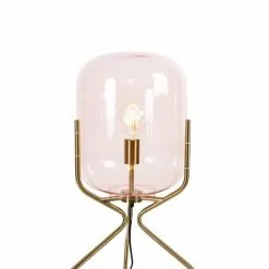 QAZQA Lampadaires Lampadaire En Verre Rose -Luminaires Soldes Boutique lampadaire en verre rose 3