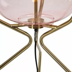 QAZQA Lampadaires Lampadaire En Verre Rose -Luminaires Soldes Boutique lampadaire en verre rose 4