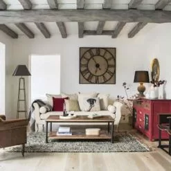 Maisons Du Monde Lampadaires Lampadaire étagère En Jujubier Et Abat-jour Gris H172 -Luminaires Soldes Boutique lampadaire etagere en jujubier et abat jour gris h172 1000 16 8 203778 3