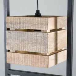 Maisons Du Monde Lampadaires Lampadaire Indus En Métal Noir Et Manguier H153 -Luminaires Soldes Boutique lampadaire indus en metal noir et manguier h153 1000 14 9 177375 3