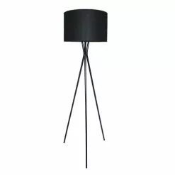 LUMISKY Lampadaires Lampadaire Salon Métal Noir H150CM