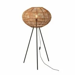 Meubles & Design Lampadaires Lampadaire Tendance En Rotin Et Métal -Luminaires Soldes Boutique lampadaire tendance en rotin et metal 2