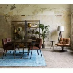 Dutchbone Lampadaires Lampadaire Trépied Bois Et Coton Blanc Cassé -Luminaires Soldes Boutique lampadaire trepied bois et coton blanc casse 2