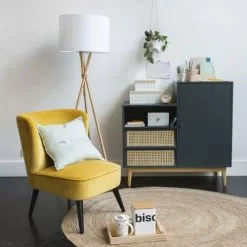 Maisons Du Monde Lampadaires Lampadaire Trépied En Bambou Abat-jour Blanc H154 -Luminaires Soldes Boutique lampadaire trepied en bambou abat jour blanc h154 1000 0 39 201144 4