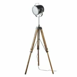 Maisons Du Monde Lampadaires Lampadaire Trépied En Manguier Et Métal Noir H130 -Luminaires Soldes Boutique lampadaire trepied en manguier et metal noir h130 1000 12 37 191466 4