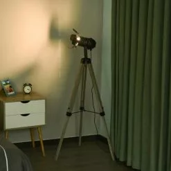 Homcom Lampadaires Lampadaire Trépied Projecteur H140cm -Luminaires Soldes Boutique lampadaire trepied projecteur h140cm 3