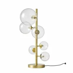 Maisons Du Monde Lampes à Poser Lampe 6 Globes En Verre Et Métal Doré