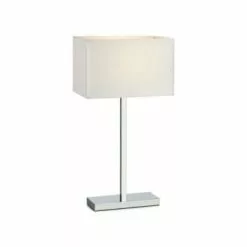 Markslöjd Lampes à Poser Lampe à Poser Avec Port USB Métal Blanc/tissu H50cm -Luminaires Soldes Boutique lampe a poser avec port usb metal argente tissu h50cm