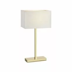Markslöjd Lampes à Poser Lampe à Poser Avec Port USB Métal Blanc/tissu H50cm -Luminaires Soldes Boutique lampe a poser avec port usb metal blanc tissu h50cm 2
