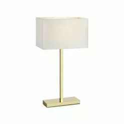 Markslöjd Lampes à Poser Lampe à Poser Avec Port USB Métal Blanc/tissu H50cm