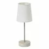 Wadiga Lampes à Poser Lampe à Poser Bois Clair Métal Chromé Et Abat-jour Blanc H34,5cm