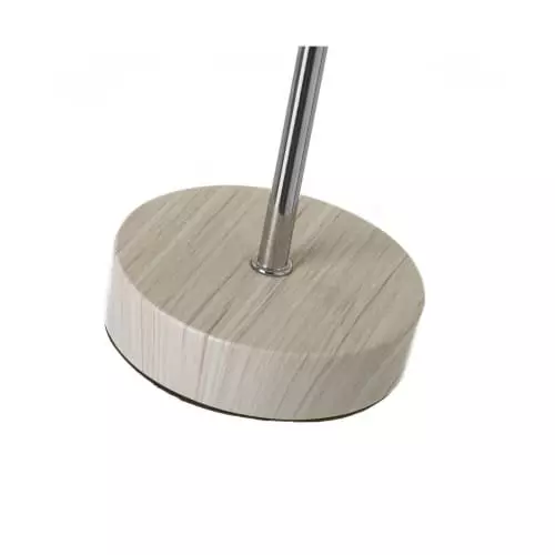 Wadiga Lampes à Poser Lampe à Poser Bois Clair Métal Chromé Et Abat-jour Blanc H34,5cm 4 Wadiga Lampes à Poser Lampe à Poser Bois Clair Métal Chromé Et Abat-jour Blanc H34,5cm – Image 4