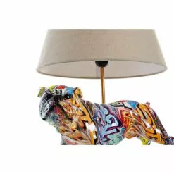 Wadiga Lampes à Poser Lampe à Poser Chien Bouledogue Multicolore 38x36x47cm -Luminaires Soldes Boutique lampe a poser chien bouledogue multicolore 38x36x47cm 2