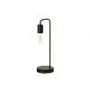 Wadiga Lampes à Poser Lampe à Poser Courbée En Bois Et Métal Noir H41cm